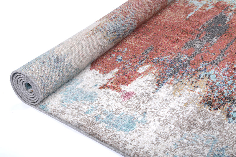 Rumba Jorge Blue & Terracotta Abstract Rug