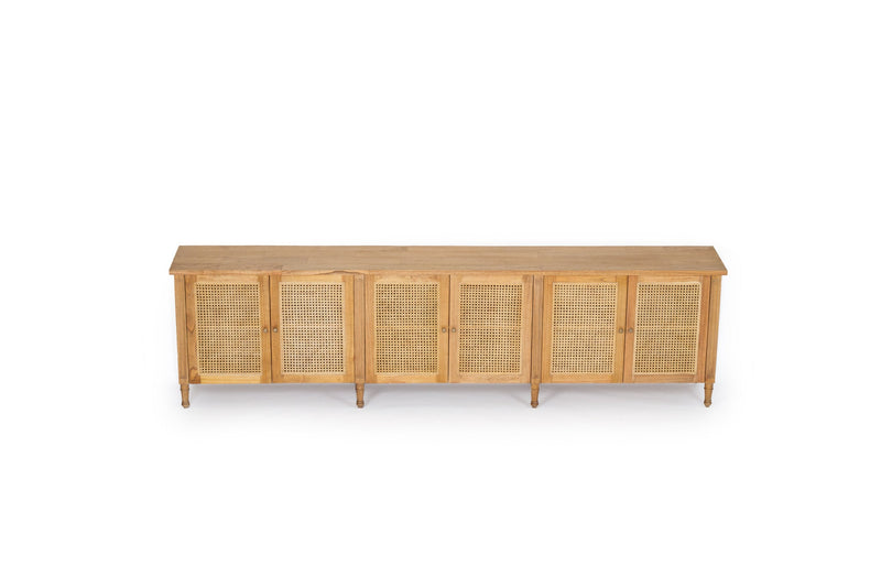 Hampton Six Door Sideboard – Weathered Oak