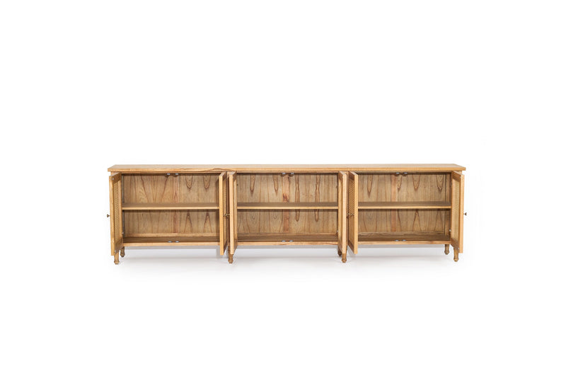 Hampton Six Door Sideboard – Weathered Oak