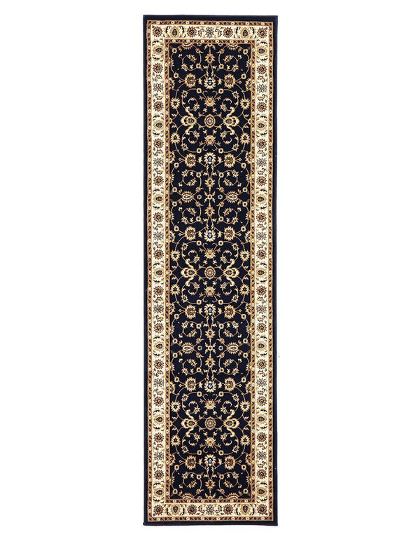 Sydney Classic Runner Blue With Ivory Border Runner Rug