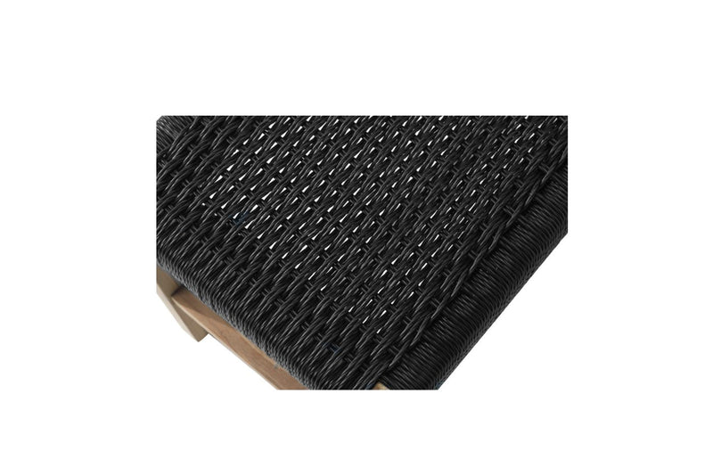 Sienna Woven Bench Seat – Black – Close Weave -2m
