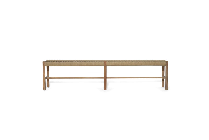 Sienna Woven Bench Seat – Sand – Close Weave -2m