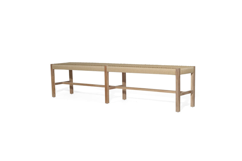Sienna Woven Bench Seat – Sand – Close Weave -2m