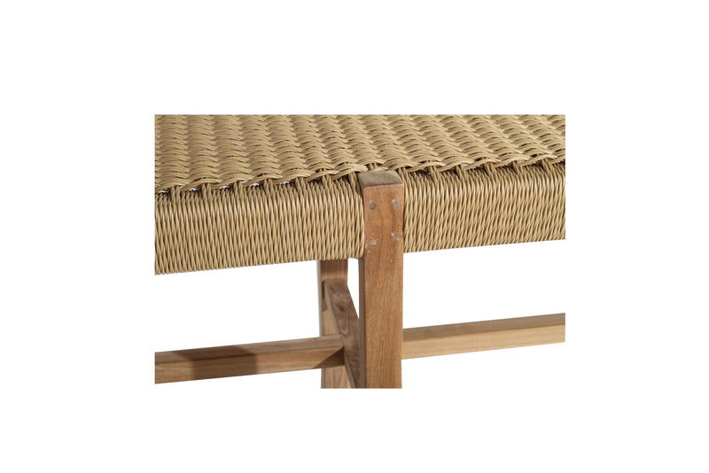 Sienna Woven Bench Seat – Sand – Close Weave -2m