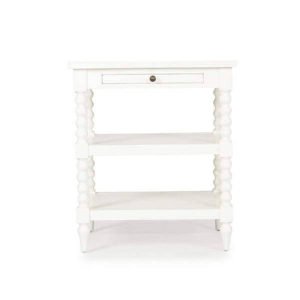 Strathmore Bobbin Bedside Table - White