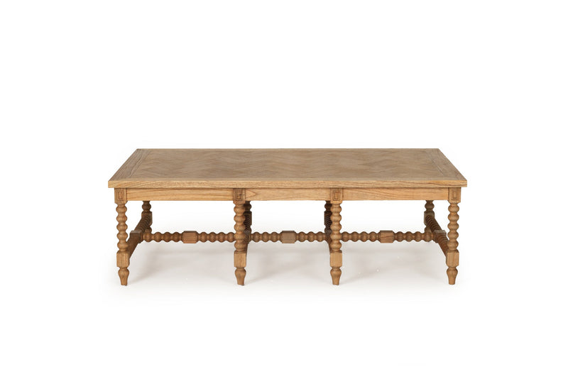 Strathmore Bobbin Coffee Table - Herringbone Top
