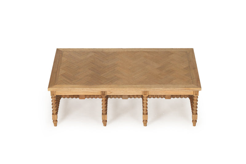 Strathmore Bobbin Coffee Table - Herringbone Top