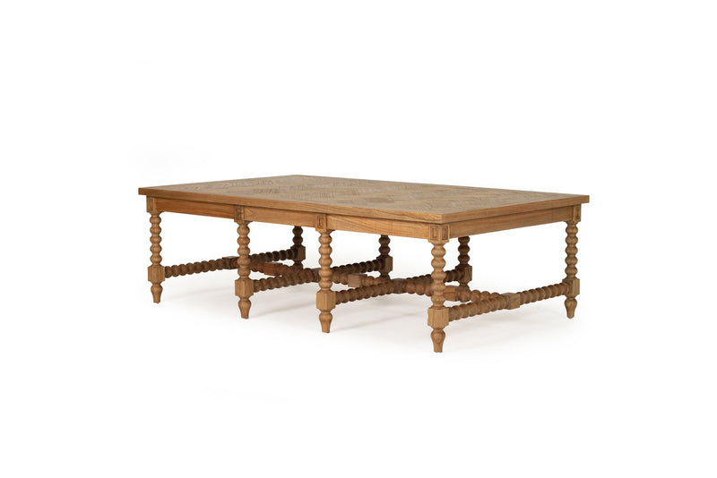Strathmore Bobbin Coffee Table - Herringbone Top