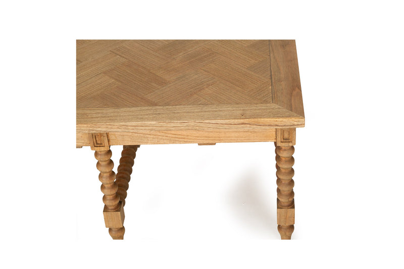 Strathmore Bobbin Coffee Table - Herringbone Top