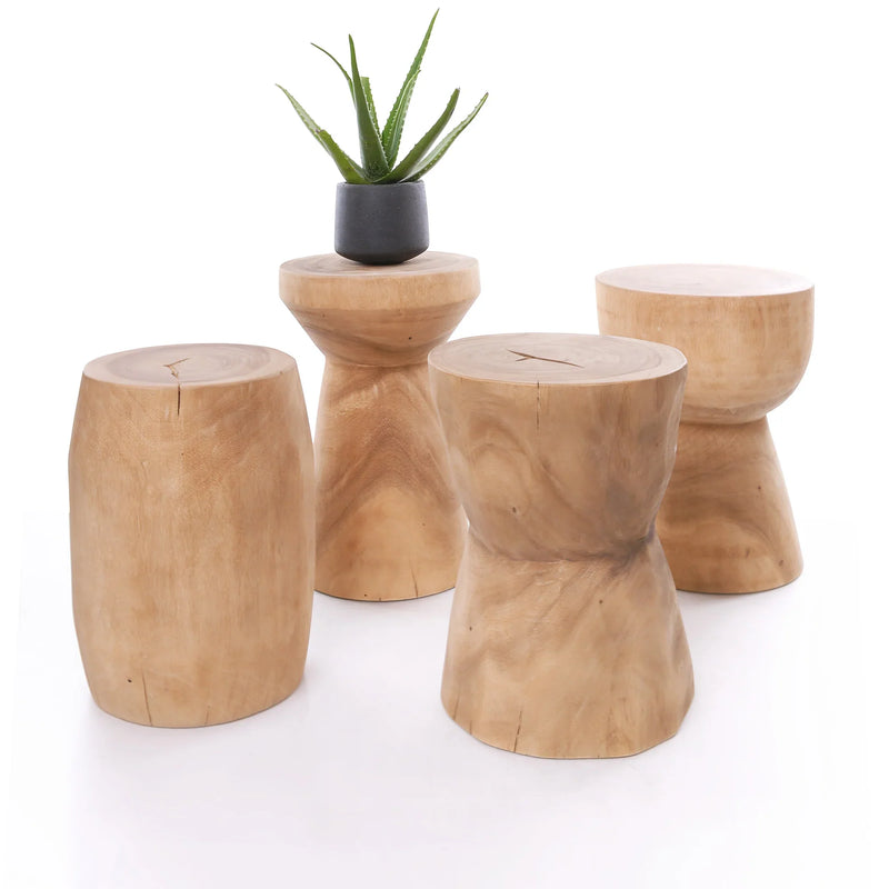 Suar Hourglass Stool - 30cm