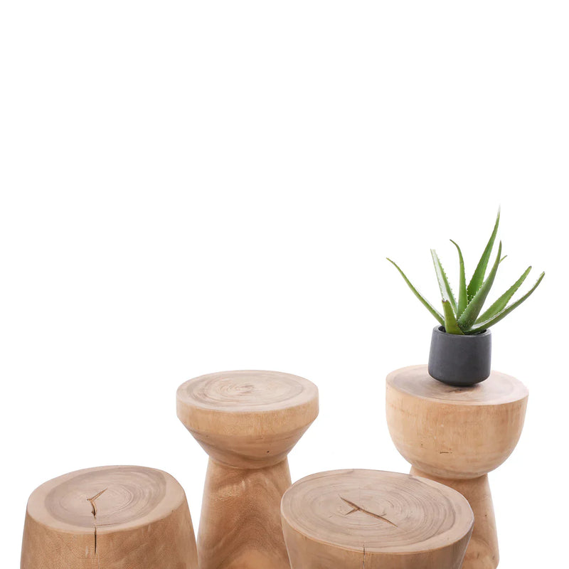 Suar Barrel Stool - 30cm