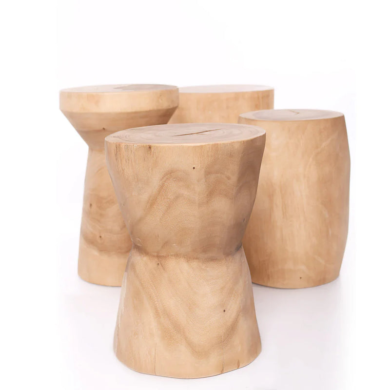 Suar Hourglass Stool - 30cm