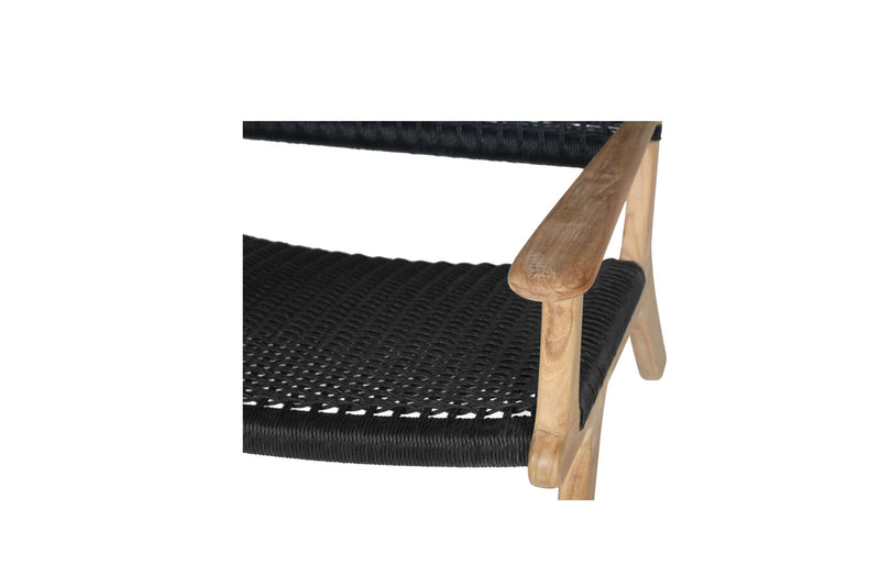 Zane Accent Arm Chair – Black (Close Weave)