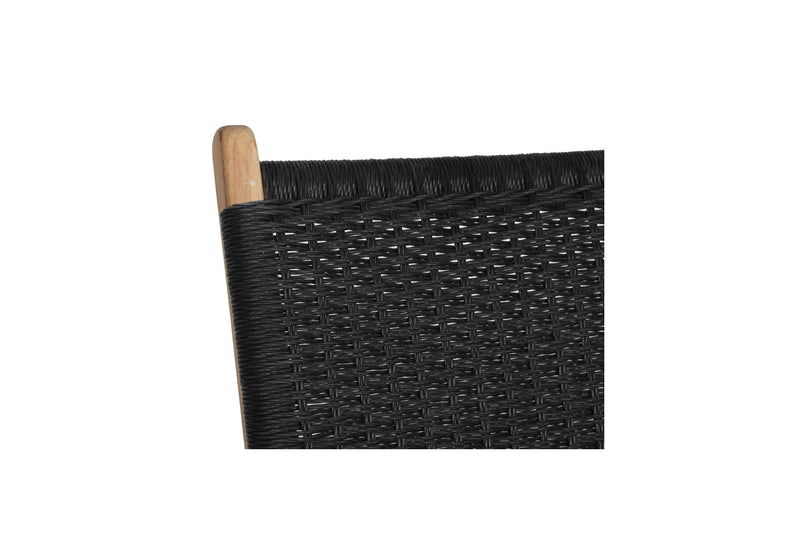 Zane Accent Arm Chair – Black (Close Weave)