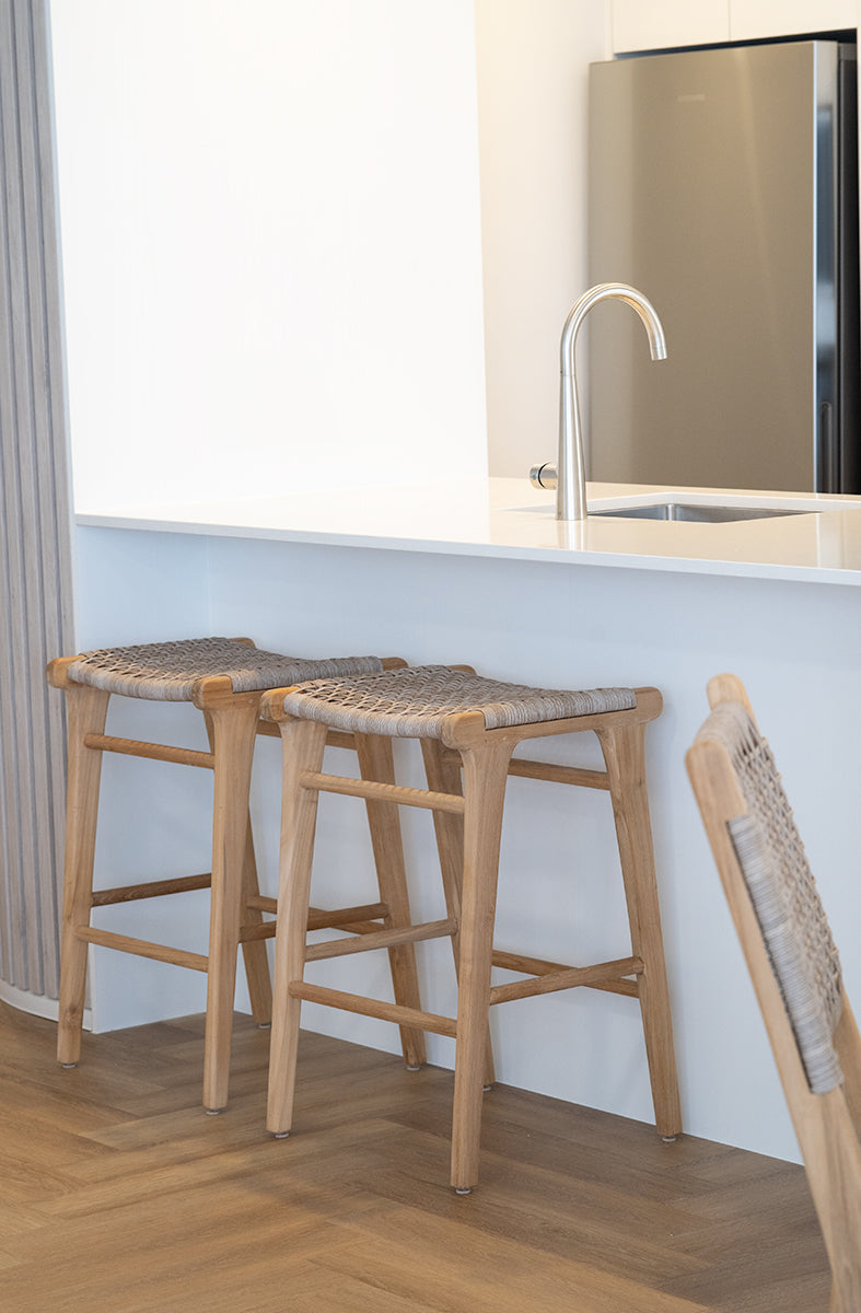 Zane Backless Counter Stool - Washed Grey