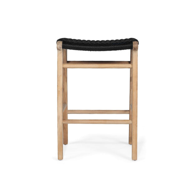 Zane Backless Counter Stool – Black (Close Weave)