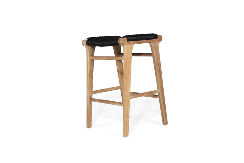 Zane Backless Counter Stool – Black (Close Weave)