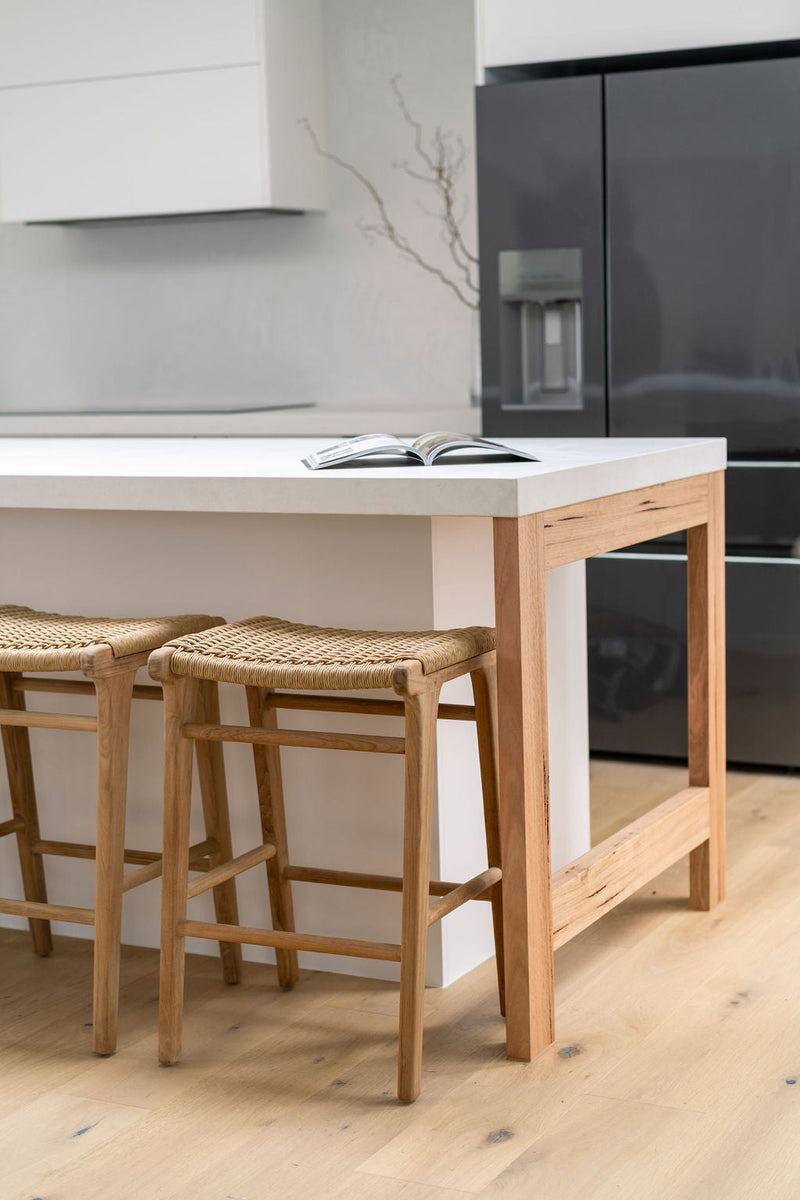 Zane Backless Counter Stool – Sand (Close Weave)
