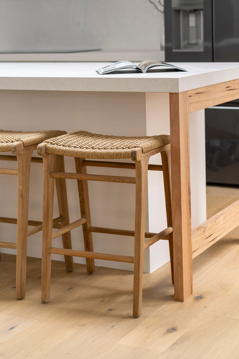 Zane Backless Counter Stool – Sand (Close Weave)