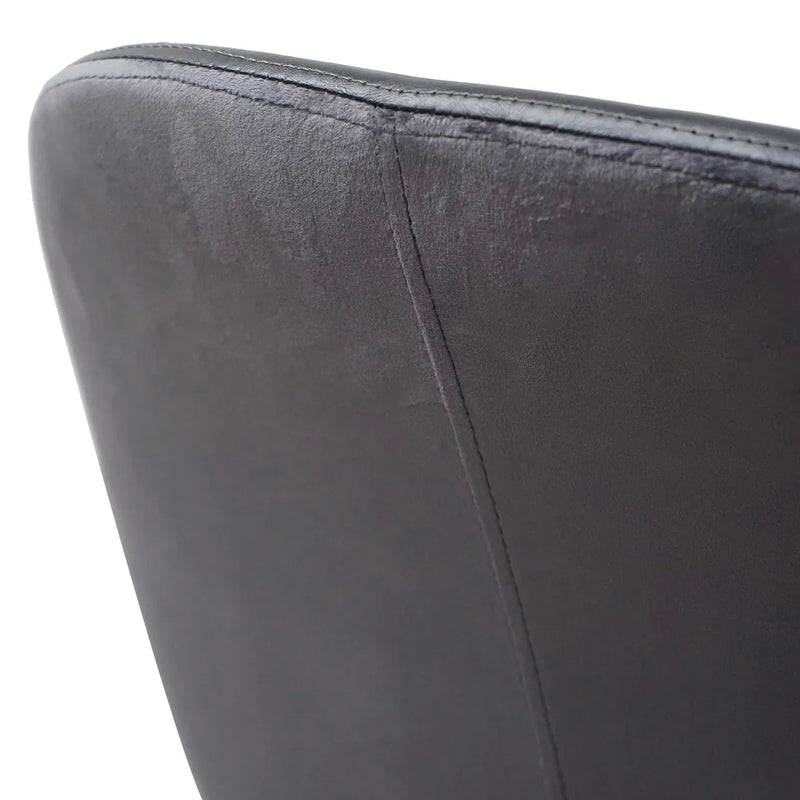 Calibre CDC2750-SE - PU Leather Dining Chair - Antique Black - Charcoal Velvet (Set of 2)