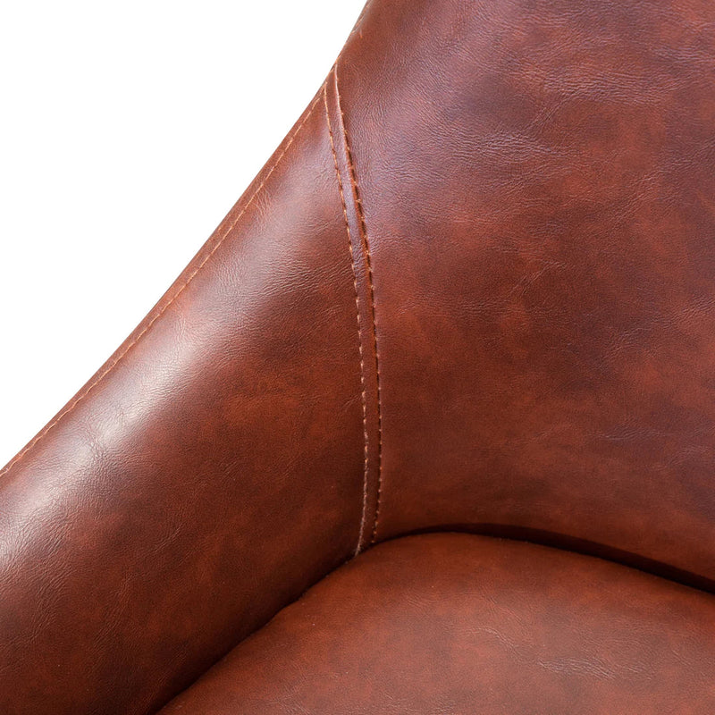 Calibre CDC2981-SE - Dining Chair in Cinnamon Brown PU Leather (Set of 2)