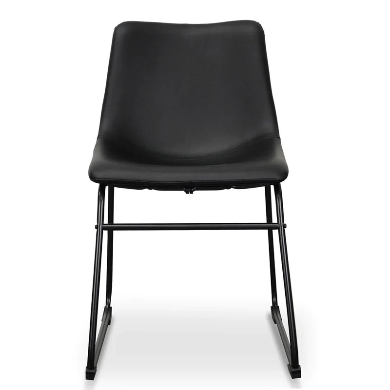 Calibre CDC2084-SE Industrial Dining Chair - Black PU (Set of 2)
