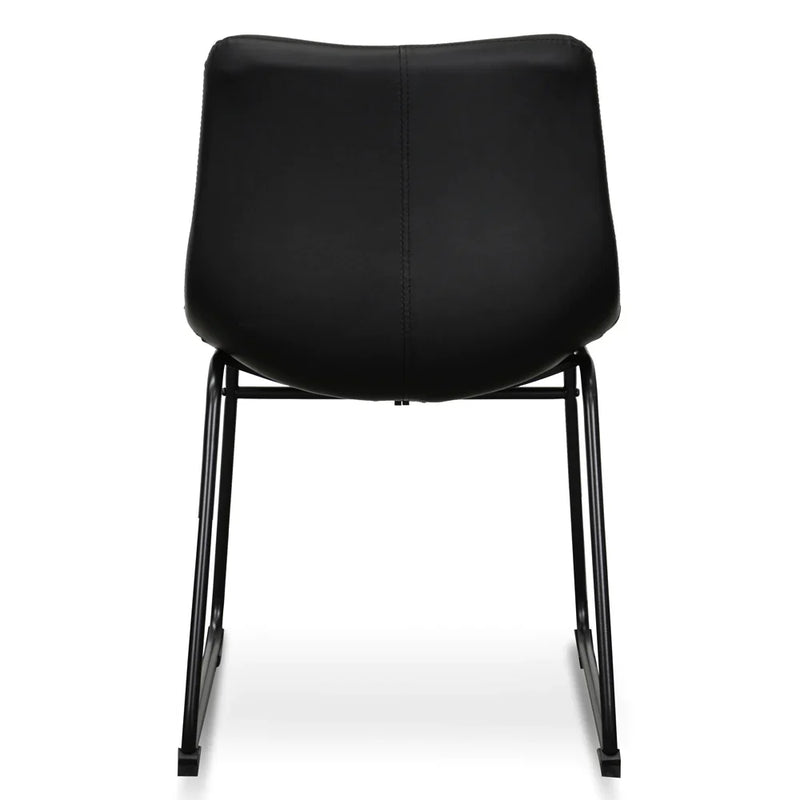 Calibre CDC2084-SE Industrial Dining Chair - Black PU (Set of 2)