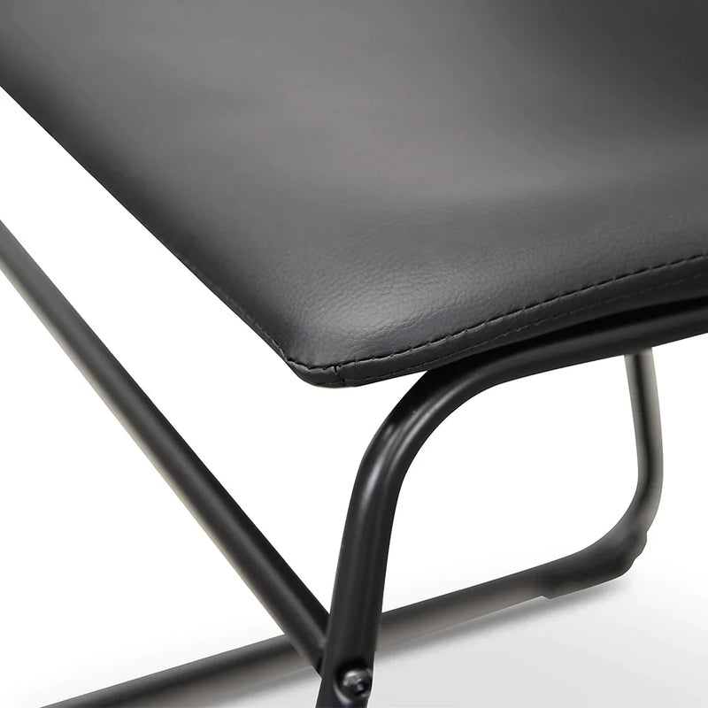 Calibre CDC2084-SE Industrial Dining Chair - Black PU (Set of 2)