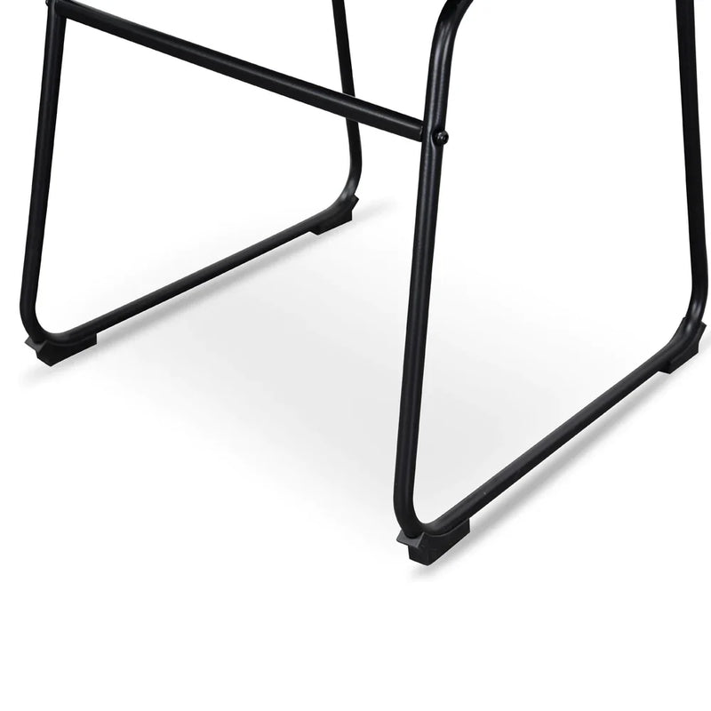 Calibre CDC2084-SE Industrial Dining Chair - Black PU (Set of 2)