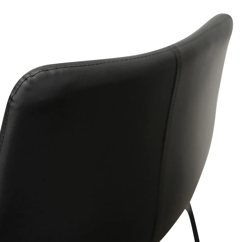 Calibre CDC2084-SE Industrial Dining Chair - Black PU (Set of 2)