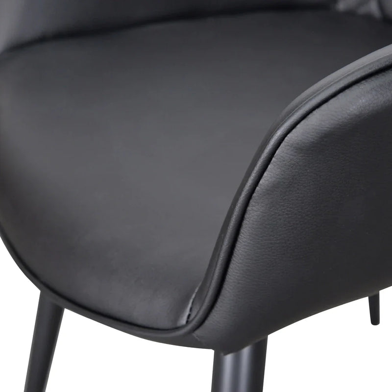 Calibre CDC2082-SE - Dining Chair - Black PU (Set of 2)