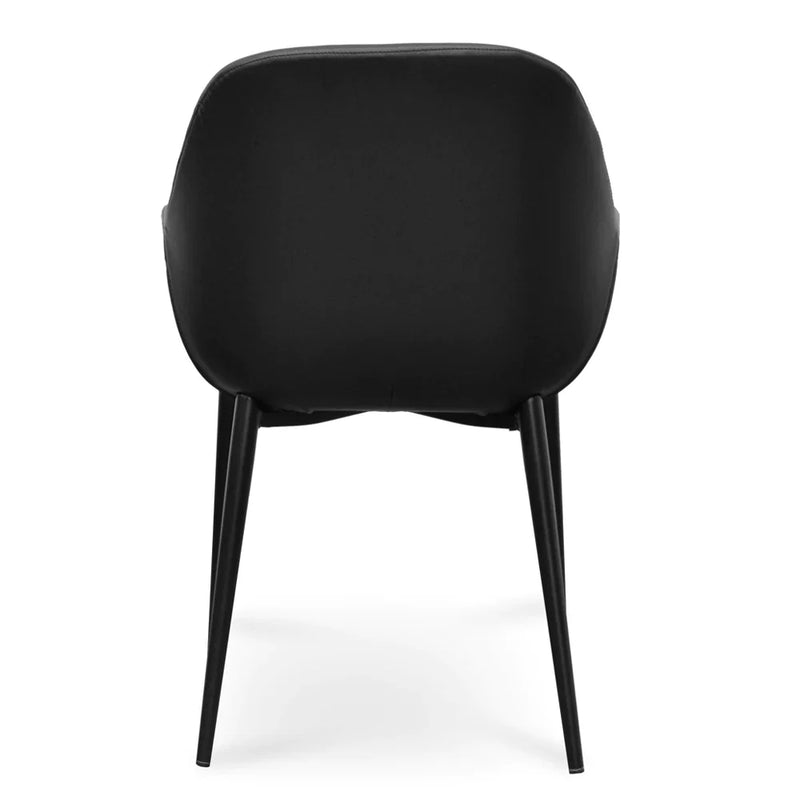 Calibre CDC2226-SD Dining chair - Black PU - Black Legs