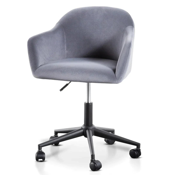 Calibre COC6196-LF Charcoal Velvet office Chair - Black Base