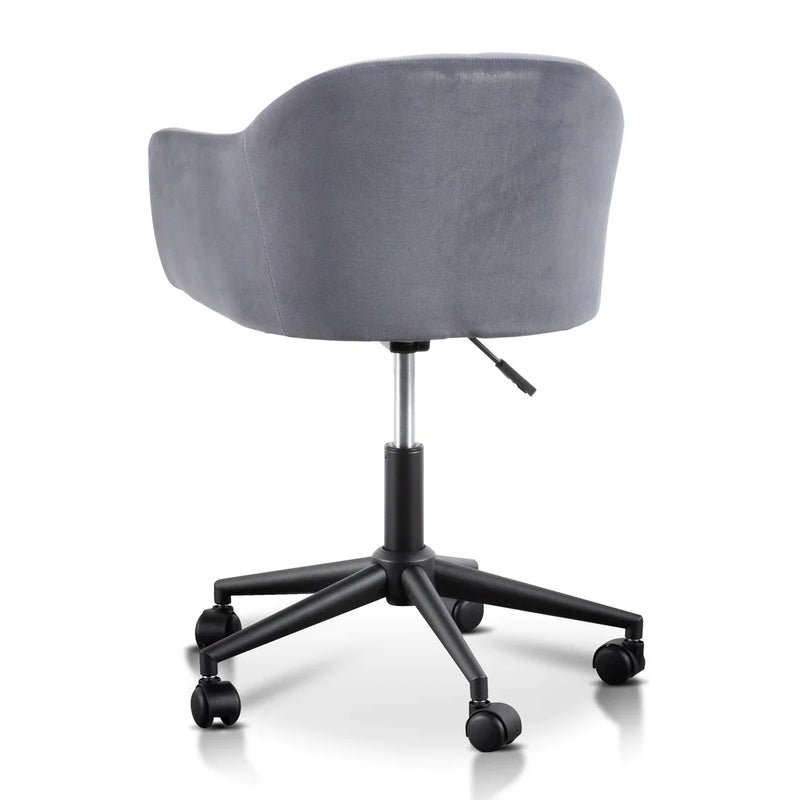 Calibre COC6196-LF Charcoal Velvet office Chair - Black Base
