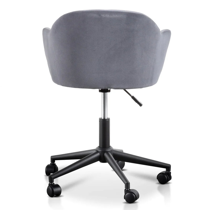 Calibre COC6196-LF Charcoal Velvet office Chair - Black Base