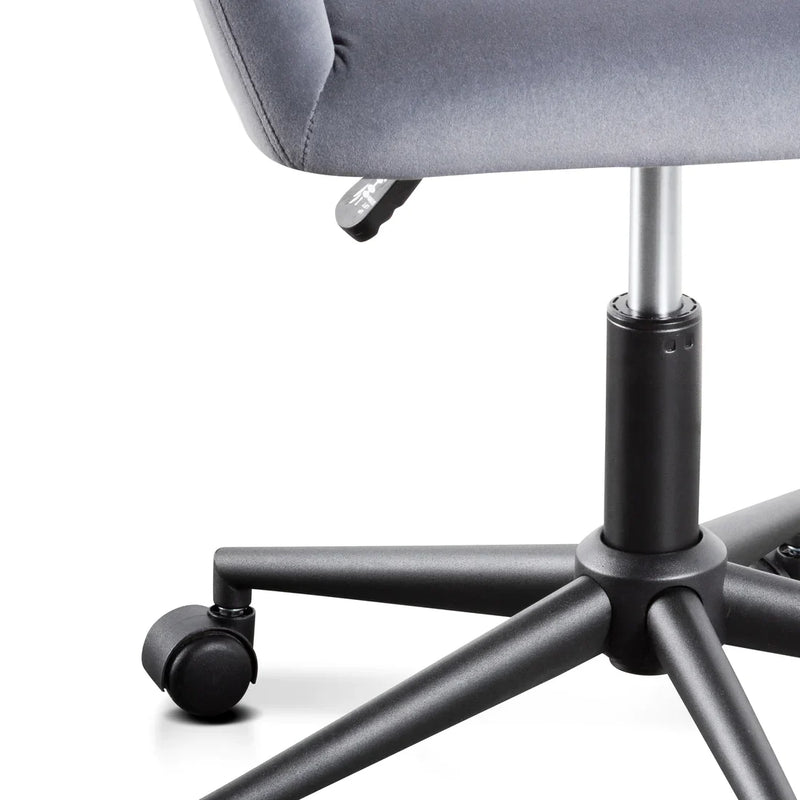 Calibre COC6196-LF Charcoal Velvet office Chair - Black Base