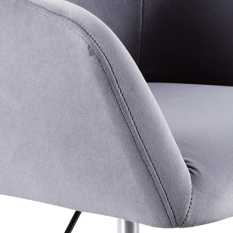 Calibre COC6196-LF Charcoal Velvet office Chair - Black Base