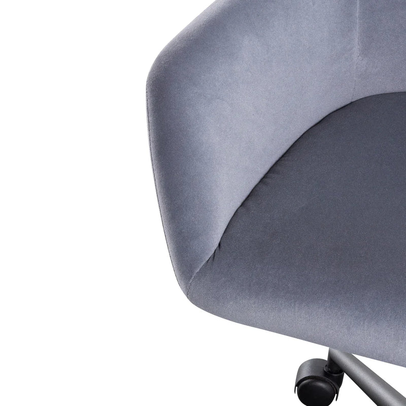 Calibre COC6196-LF Charcoal Velvet office Chair - Black Base