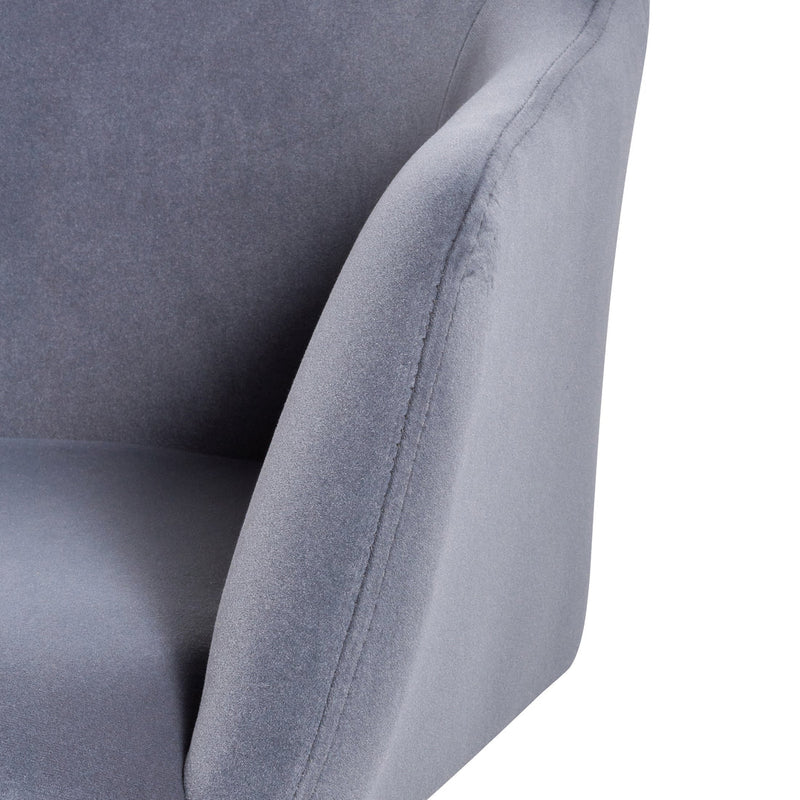 Calibre COC6196-LF Charcoal Velvet office Chair - Black Base