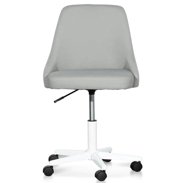 Calibre COC6238-UN Grey Fabric Office Chair - White Base