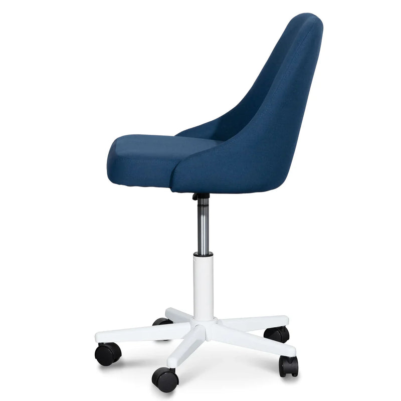Calibre COC6239-UN Space Blue Fabric Office Chair - White Base