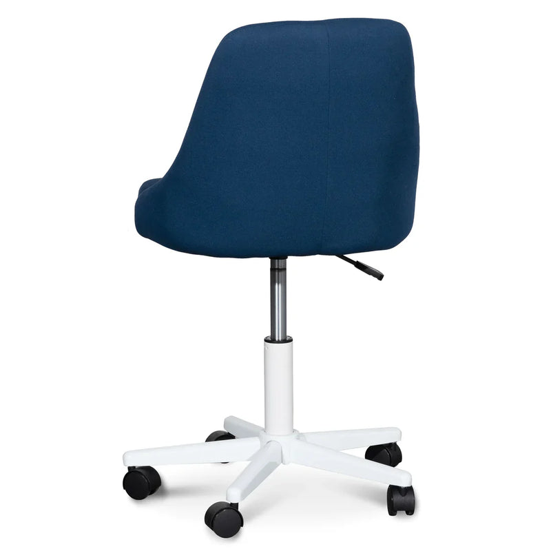 Calibre COC6239-UN Space Blue Fabric Office Chair - White Base