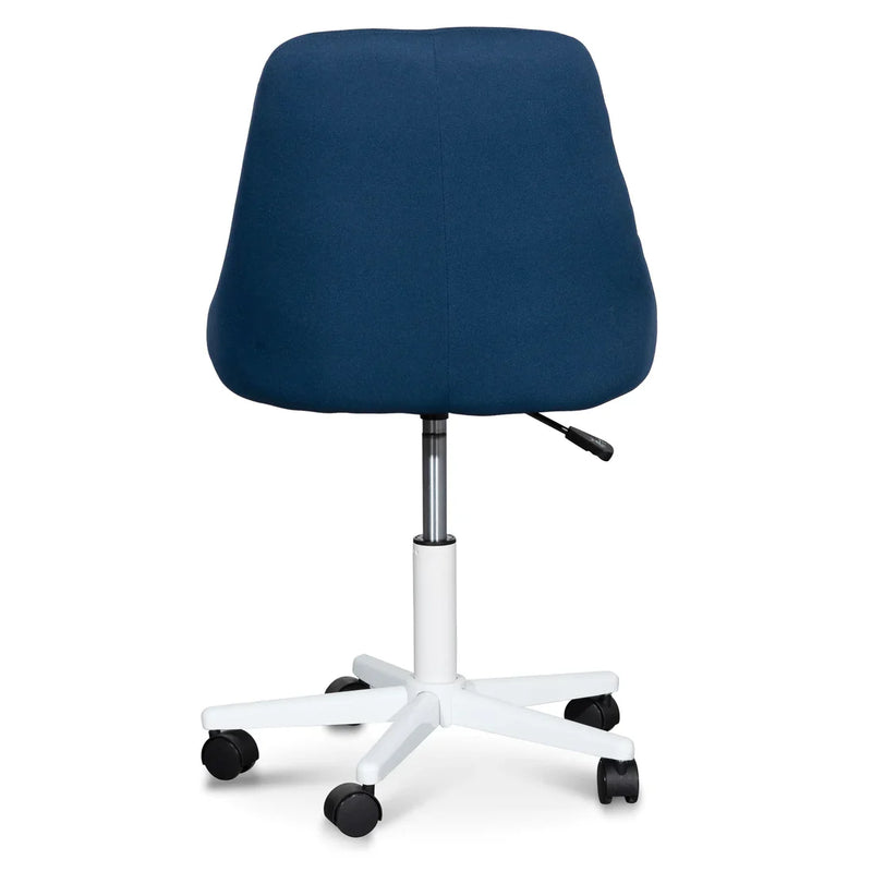 Calibre COC6239-UN Space Blue Fabric Office Chair - White Base