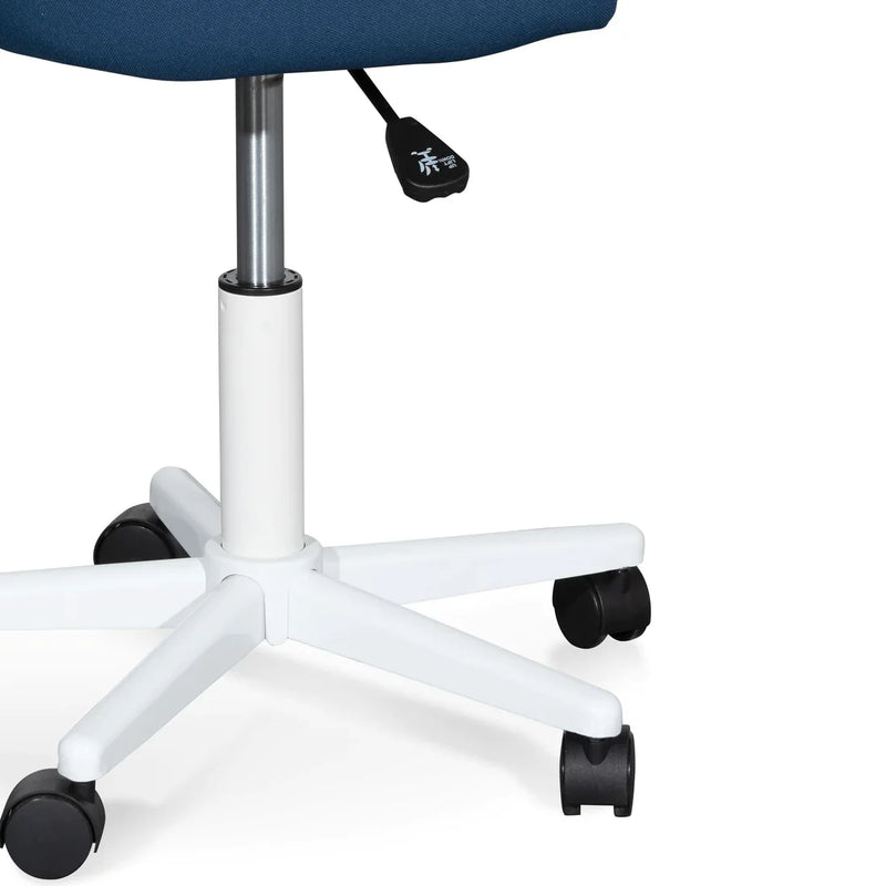 Calibre COC6239-UN Space Blue Fabric Office Chair - White Base