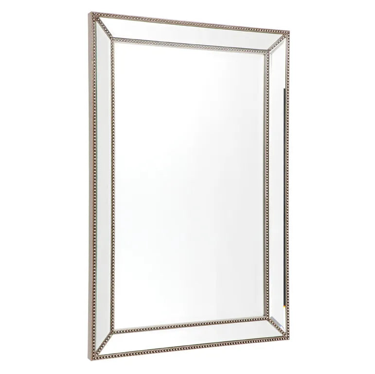 Zeta Wall Mirror - Medium Antique Silver