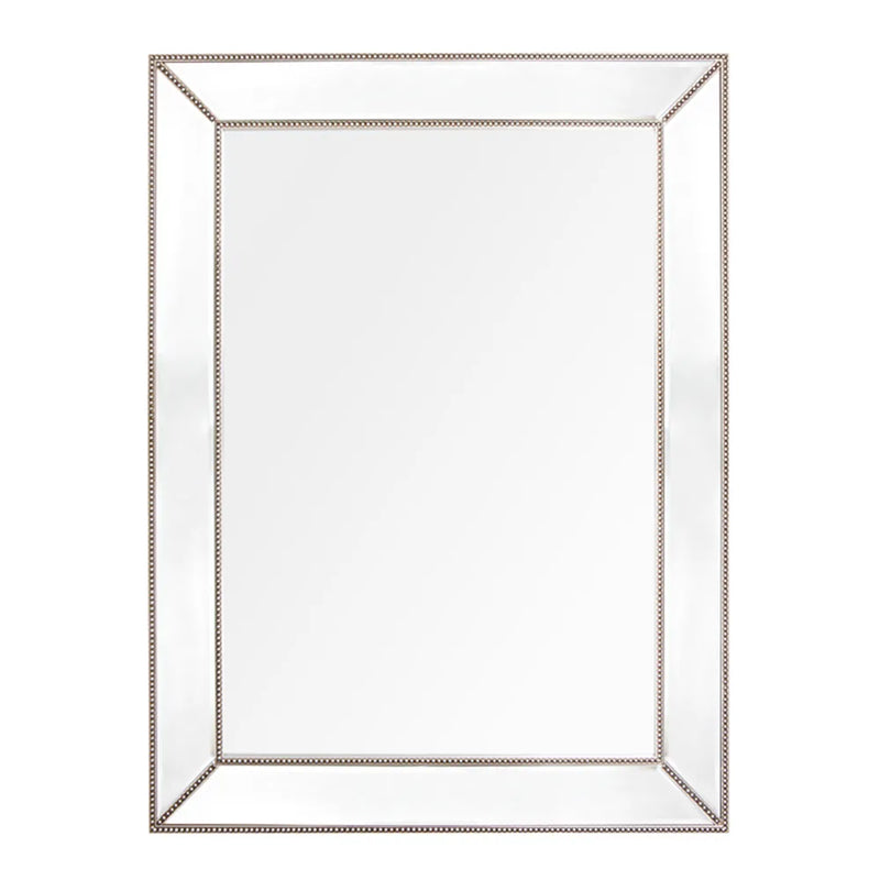 Zeta Wall Mirror - Large Antique Silver