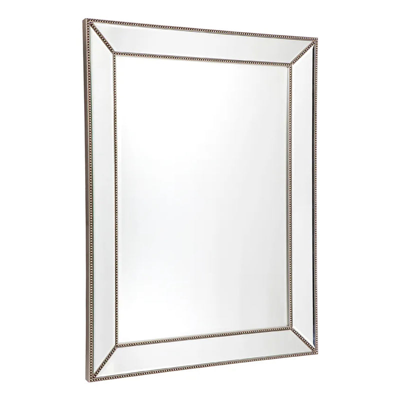 Zeta Wall Mirror - Large Antique Silver