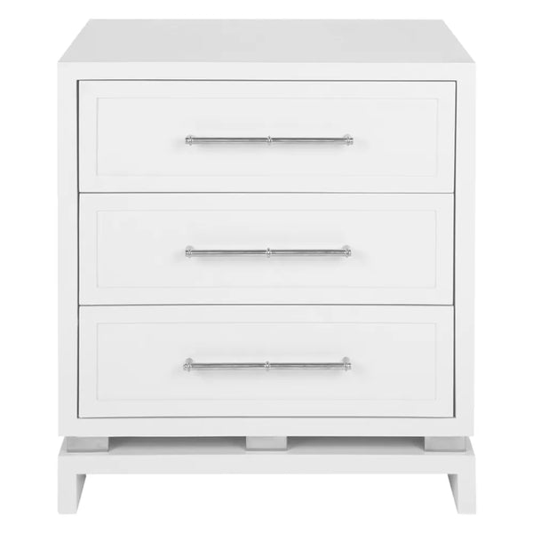 Pearl Bedside Table - Large White