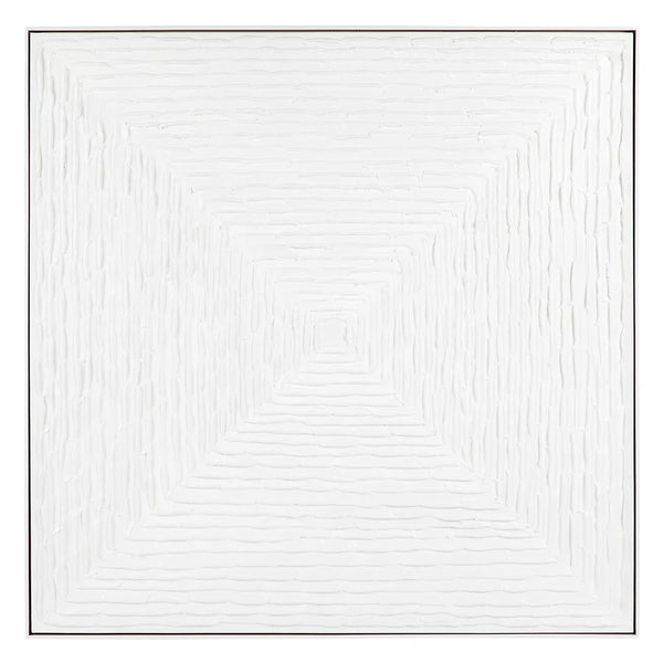 White Vortex Oil On Canvas Painting - Large