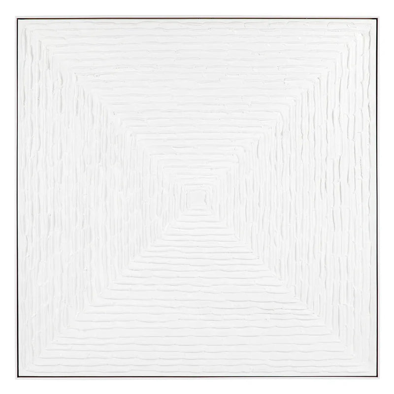 White Vortex Oil On Canvas Painting - Large